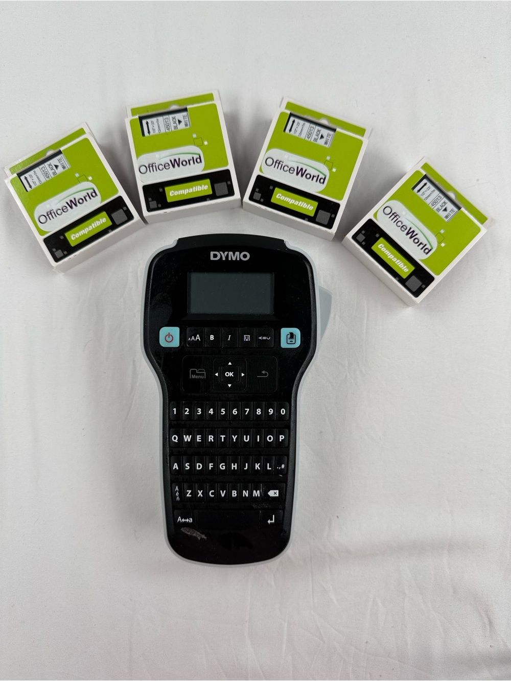 Dymo Handheld Label Maker 160 in Black with 4 Extra Label Cartridges